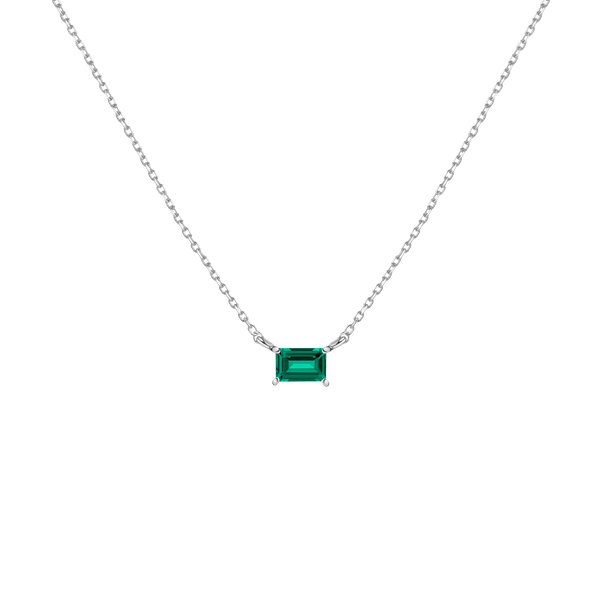 Birthstone Baguette Necklace