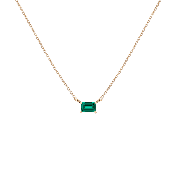 Birthstone Baguette Necklace