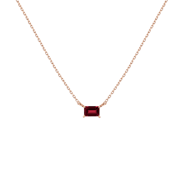 Birthstone Baguette Necklace