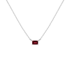 Birthstone Baguette Necklace