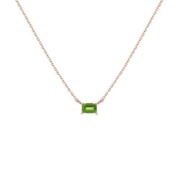 Birthstone Baguette Necklace