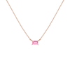 Birthstone Baguette Necklace
