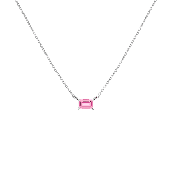 Birthstone Baguette Necklace