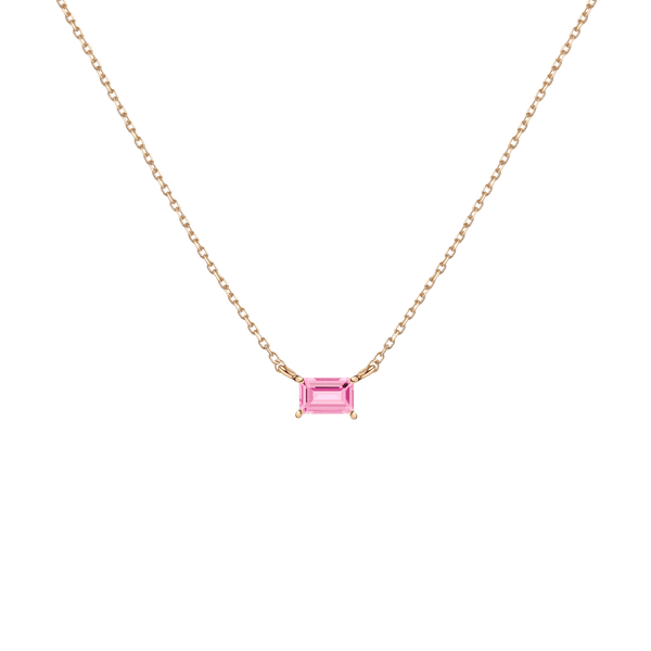 Birthstone Baguette Necklace