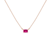 Birthstone Baguette Necklace