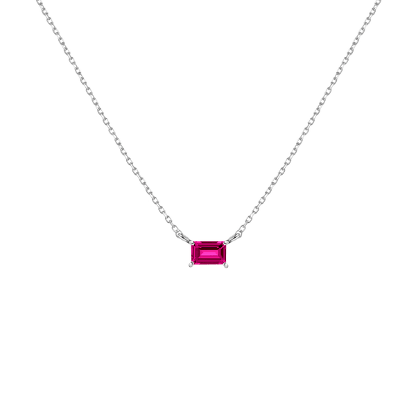 Birthstone Baguette Necklace