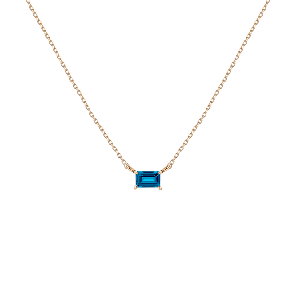 Birthstone Baguette Necklace