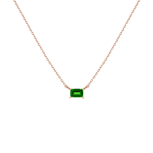 Birthstone Baguette Necklace