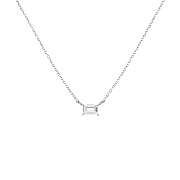 Birthstone Baguette Necklace