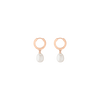 Pearl Drop Huggie Earrings