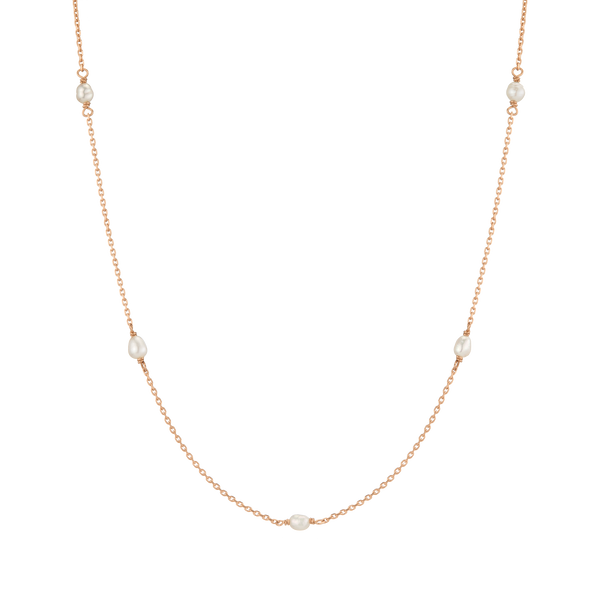 Organic Pearl Station Necklace