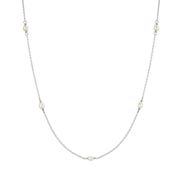 Organic Pearl Station Necklace