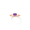 Birthstone Baguette Ring - Garnet