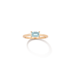 Birthstone Baguette Ring - Aquamarine