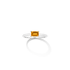 Birthstone Baguette Ring - Garnet