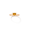 Birthstone Baguette Ring - Garnet