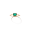 Birthstone Baguette Ring - Emerald
