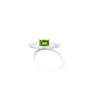 Birthstone Baguette Ring - Garnet