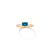 Birthstone Baguette Ring - London Blue Topaz