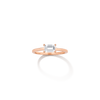 Birthstone Baguette Ring - Garnet