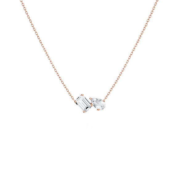 Toi et Moi Gemstone Mini Heirloom Necklace