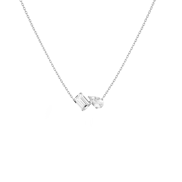 Toi et Moi Gemstone Mini Heirloom Necklace