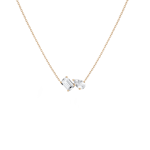 Toi et Moi Gemstone Mini Heirloom Necklace