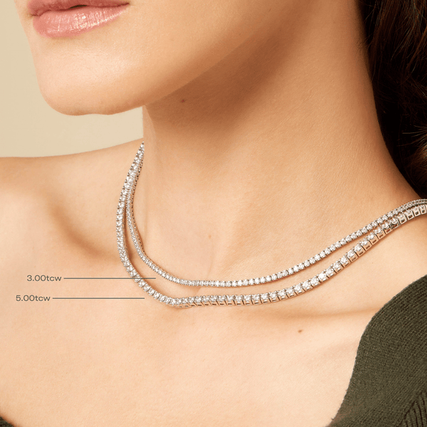 Classic Lab Grown Diamond Tennis Necklace