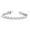 Lab Grown White Sapphire Trillion Tennis Bracelet