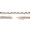 Lab Grown White Sapphire Trillion Tennis Necklace