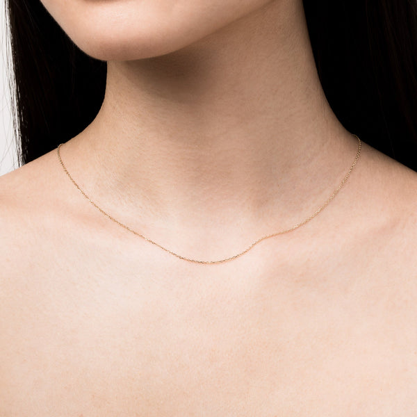 Gold Diamond Cut Chain Necklace