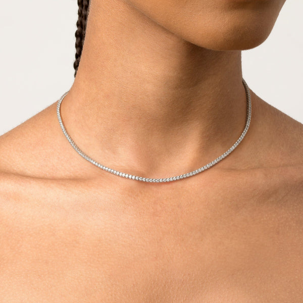 Classic Diamond Tennis Necklace