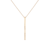 Long Gold Bar Drop Necklace