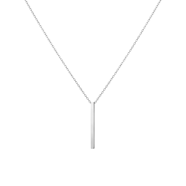 Short Gold Bar Drop Necklace