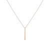 Short Gold Bar Drop Necklace