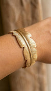 Golden Leaf Cuff Bracelet