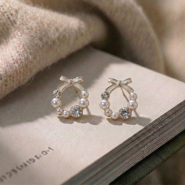 Crystal Bow Earrings