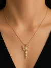 Butterfly Beaded Drop Pendant