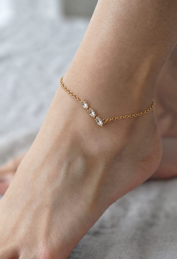 Crystal Drop Anklet