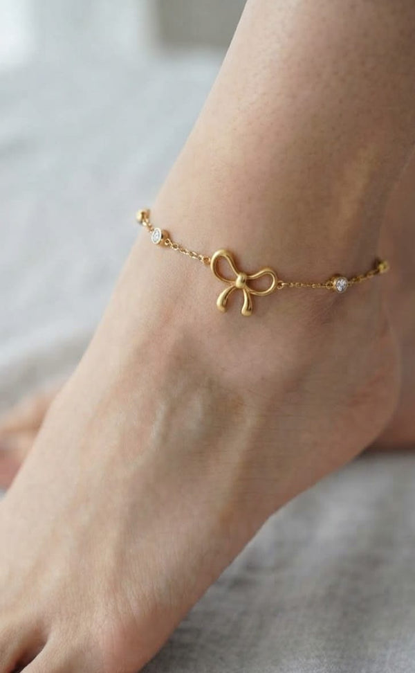Bow Charm Anklet
