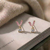 Pink Bunny Earrings