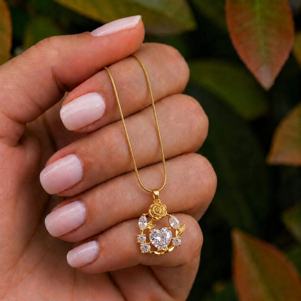 Pearl Bloom Heart Pendant