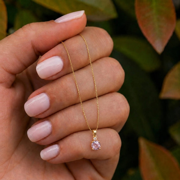 Blush Stone Minimal Pendant