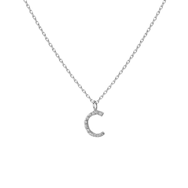 Classic Diamond Letter Necklace