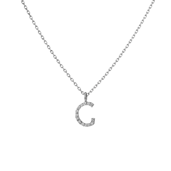 Classic Diamond Letter Necklace
