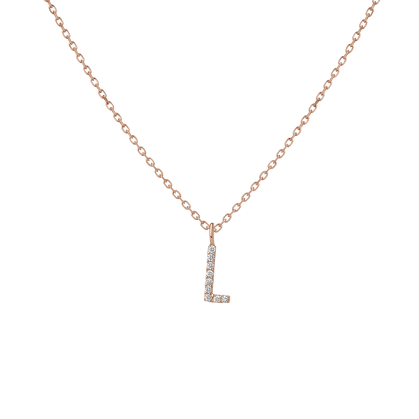 Classic Diamond Letter Necklace