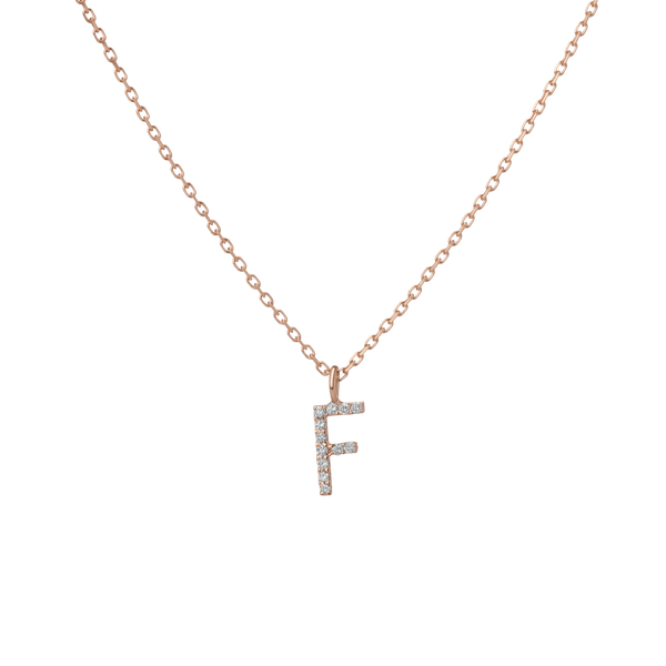 Classic Diamond Letter Necklace