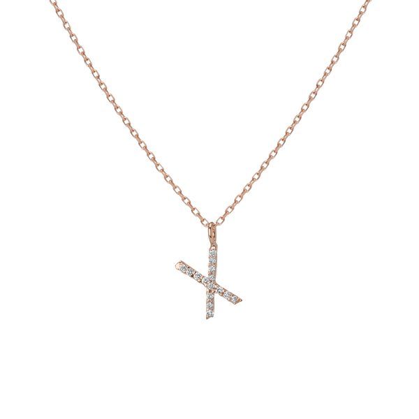 Classic Diamond Letter Necklace
