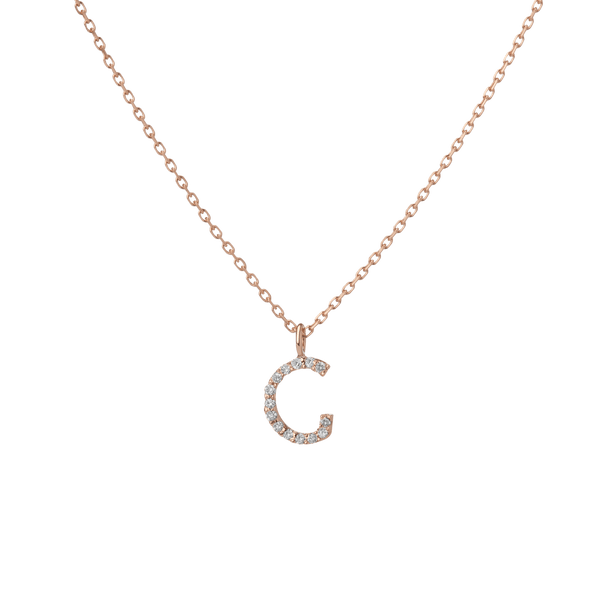 Classic Diamond Letter Necklace