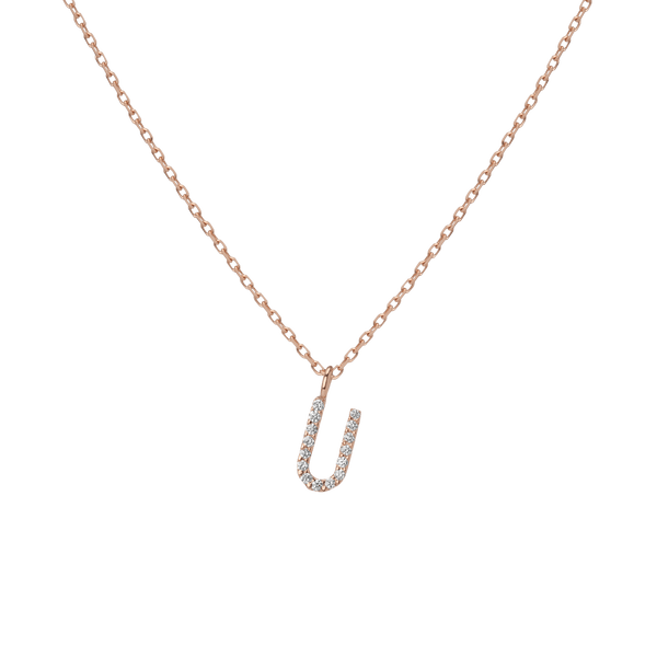 Classic Diamond Letter Necklace
